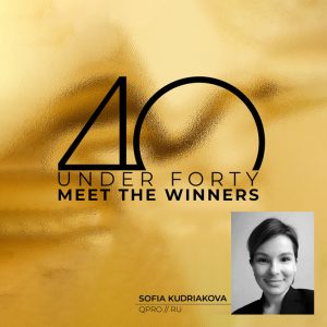 Sofia Kudriakova 40 under 40 awards 2022